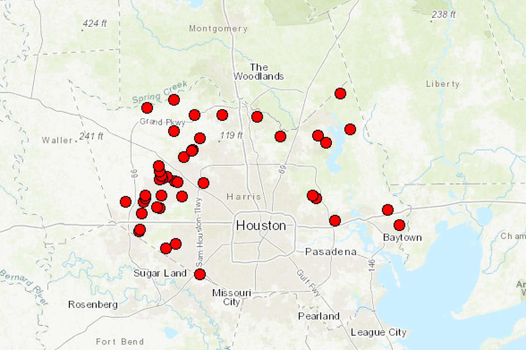 Maps: 'Dangerous Dogs' identified in unincorporated Harris County