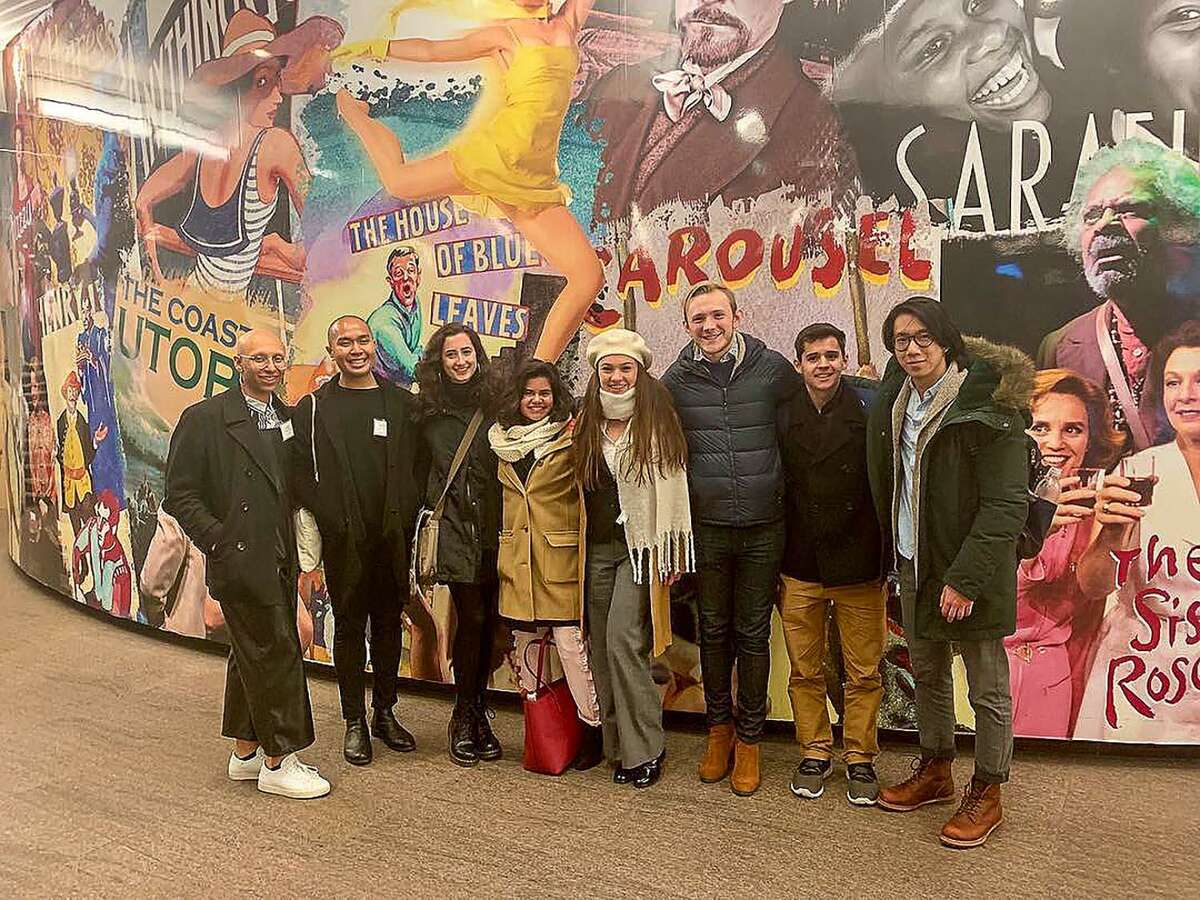 During the inaugural New York City Career Trek, hosted by Wesleyan’s Gordon Career Center, several students visited the Lincoln Center Theater to meet with alumni active in the theater industry.