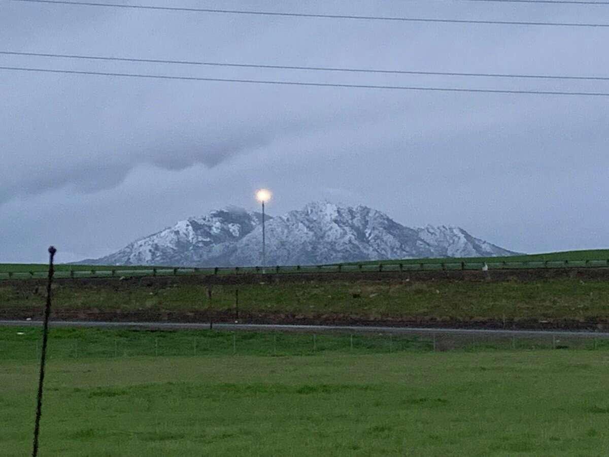It snowed overnight on Mount Diablo, and Bay Area residents woke up on Feb. 10, 2019 to snow-dusted peaks.