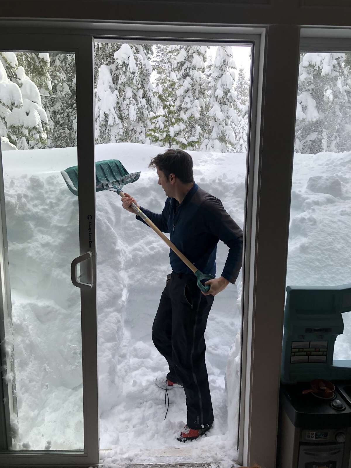 Eric Dilda and his family found themselves snowed in over the weekend.