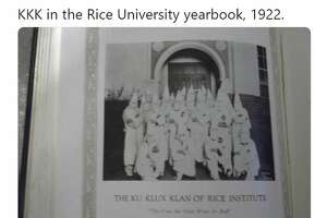 Sparked by a tweet-stream, Rice University examines its racist past