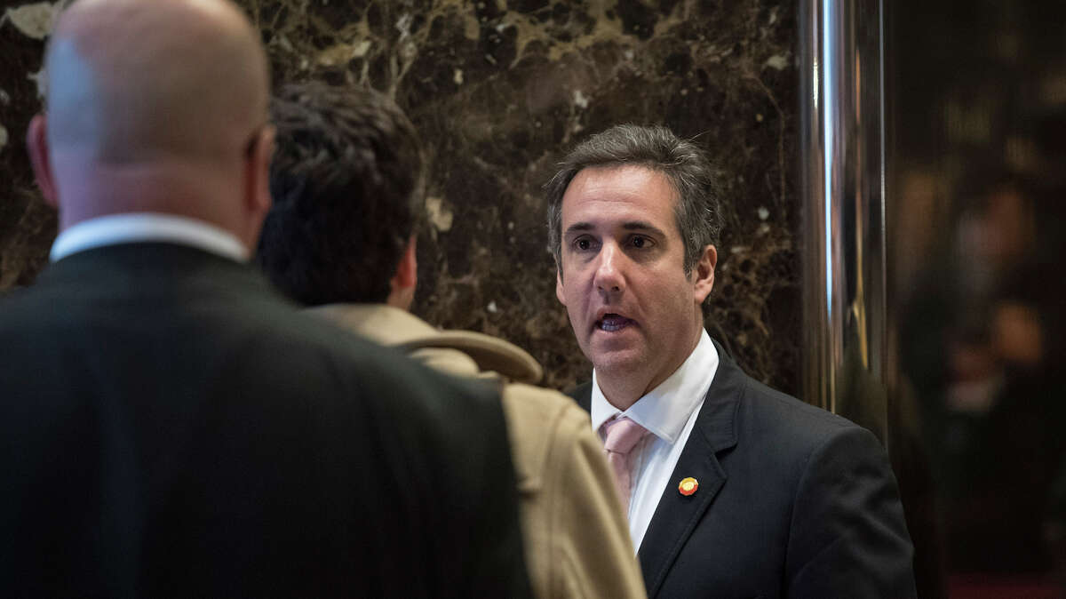 Michael Cohen, shown arriving at Trump Tower in New York in January 2017, has pleaded guilty to tax evasion, lying to Congress and violating campaign finance laws. The man who once bragged that he "would take a bullet for the president" would later release a recording he had secretly made of Donald Trump discussing hush-money payments.