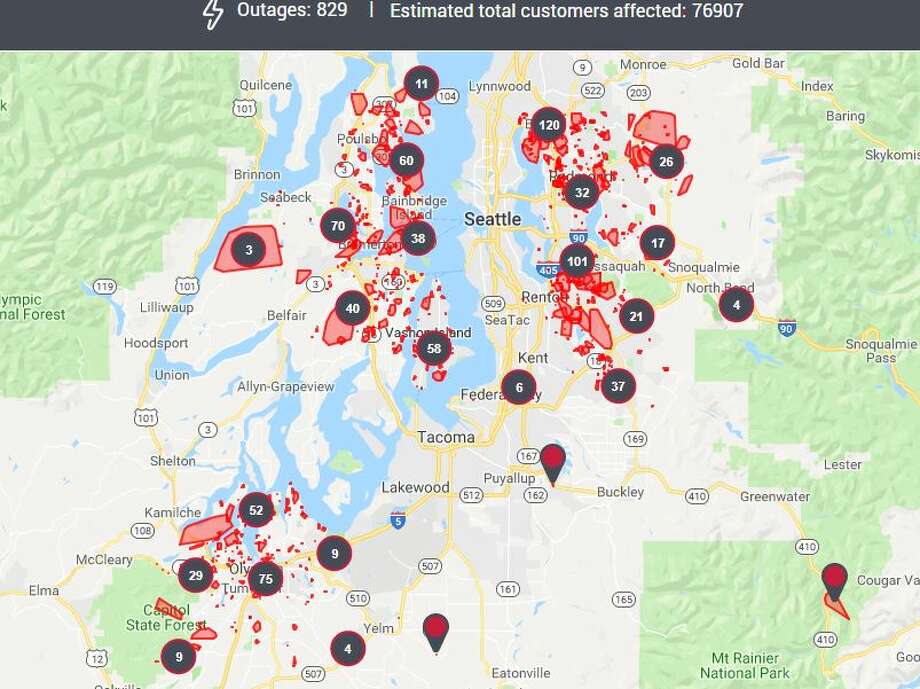 Puget Power Outage Map – Map Vector