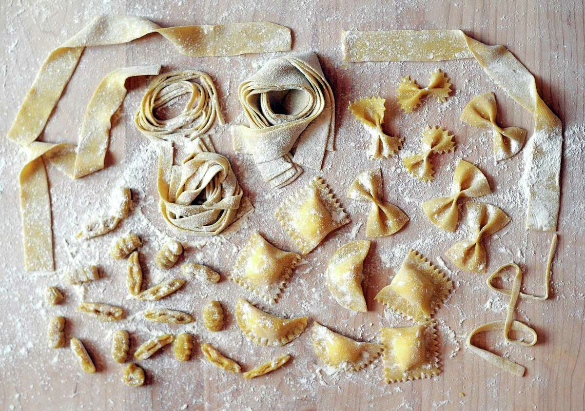 A variety of fresh pasta shapes made by Elena D'Agostino
