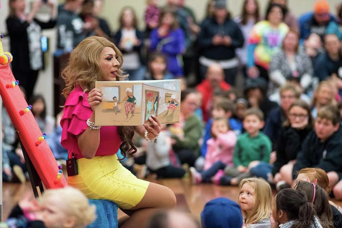 Despite protests, Drag Queen Story Hour was a big hit in Brentwood on Monday night.