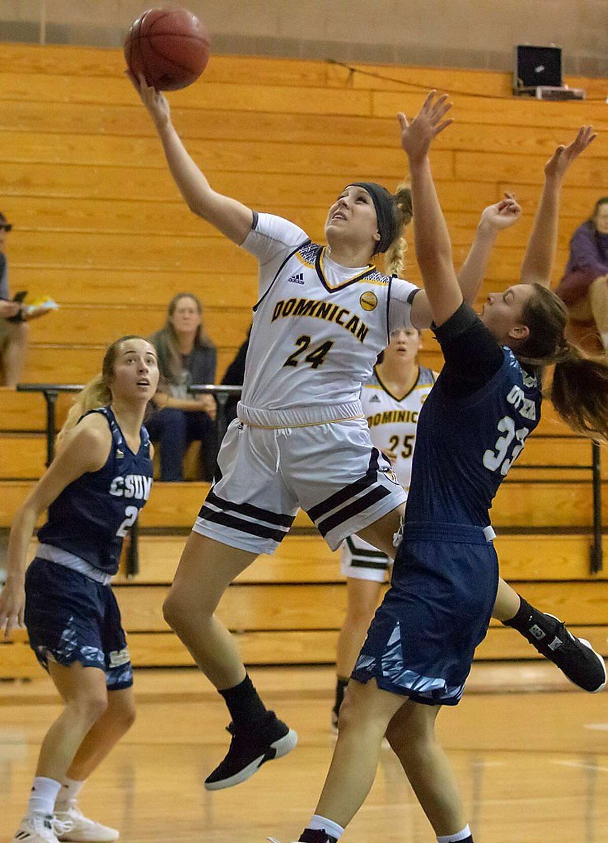 Natalie Diaz, a 6-foot-1 guard at Dominican University in San Rafael, is the No. 3 scorer in NCAA Division II with a 26.0-point average.