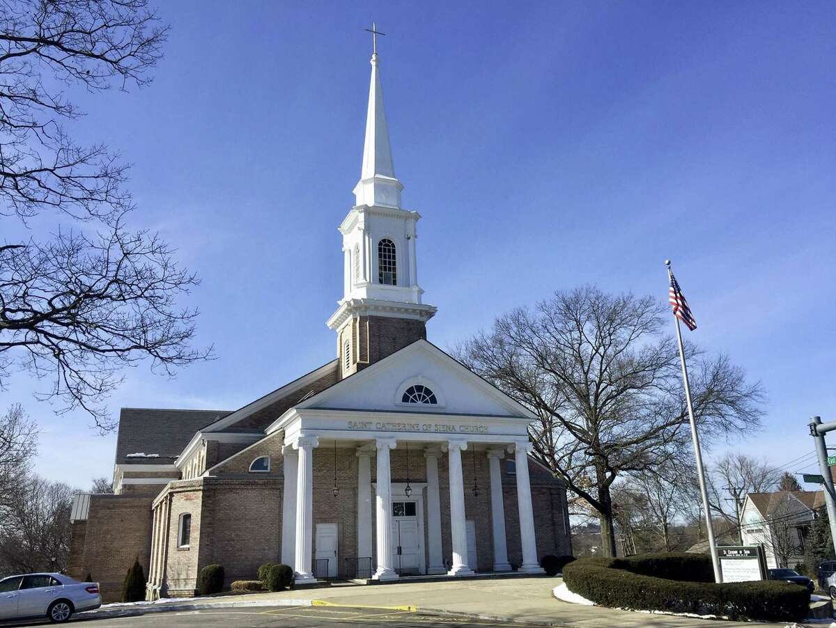 Two Catholic churches in Greenwich, St. Catherine of Siena in Riverside, shown in a photograph on Feb. 14, 2019 and St. Agnes, are starting discussions with the Diocese of Bridgeport about how to become one parish. This merger is a local instance of a nationwide trend, with dioceses across the country joining together parishes so they are vibrant communities and financially solvent.