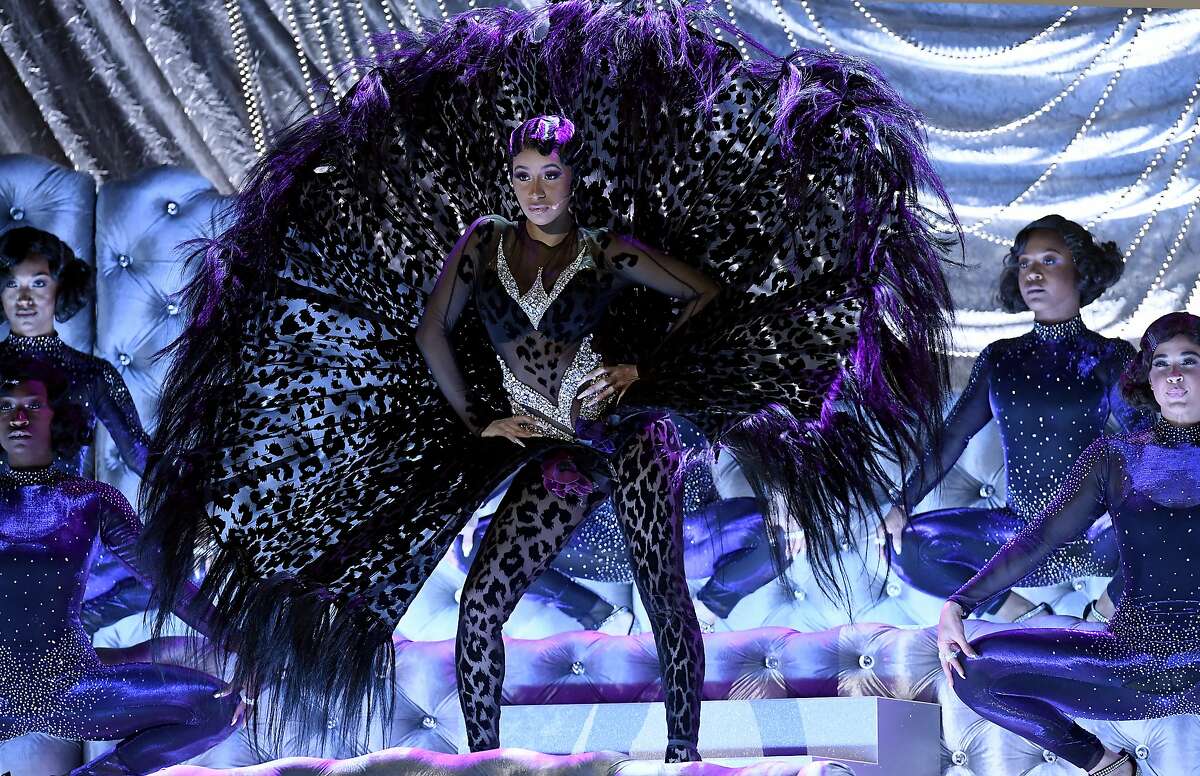 Cardi B performs at the Grammy Awards at Staples Center on February 10, 2019 in Los Angeles, California. 
