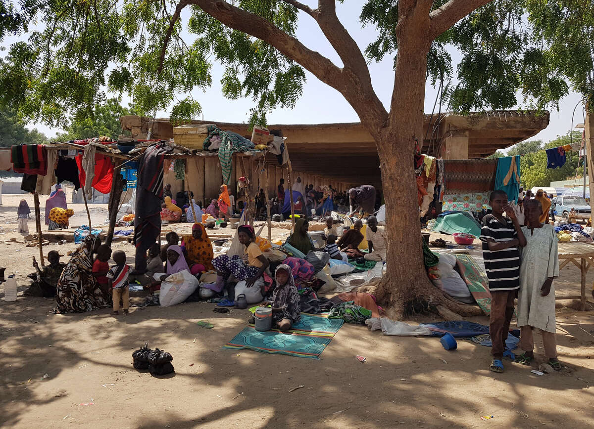 The Dolori camp for displaced people in Maiduguri, Borno state, Nigeria.