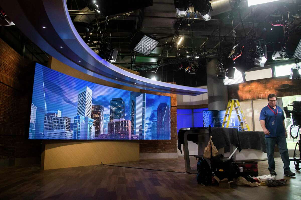 The new KHOU 11 studio and offices will provide their journalists with new ways to visually present the narratives utilizing technology like larger screens during their news programming. On Friday, Feb. 15, 2019, in Houston, the station is finishing up to launch their news program Sunday night.