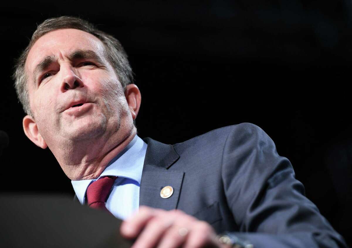 Ralph Northam speaks during a campaign rally in Richmond, Virginia in 2017. Now Virginia’s governor, he has been caught up in a row over blackface: the crude caricaturing of African Americans as a means of entertaining white people since the minstrel shows of the 1830s.