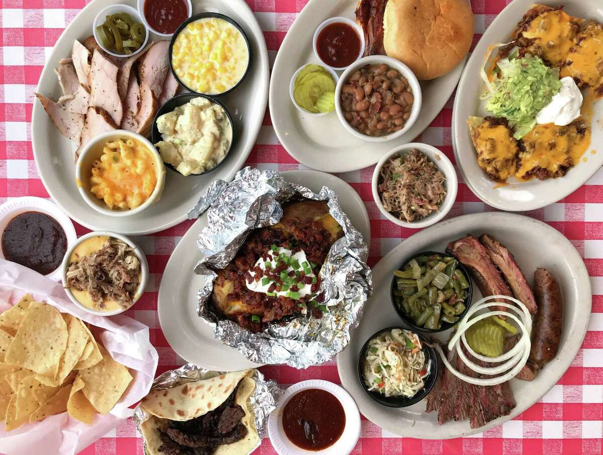 A spread of plates from Goodfire BBQ