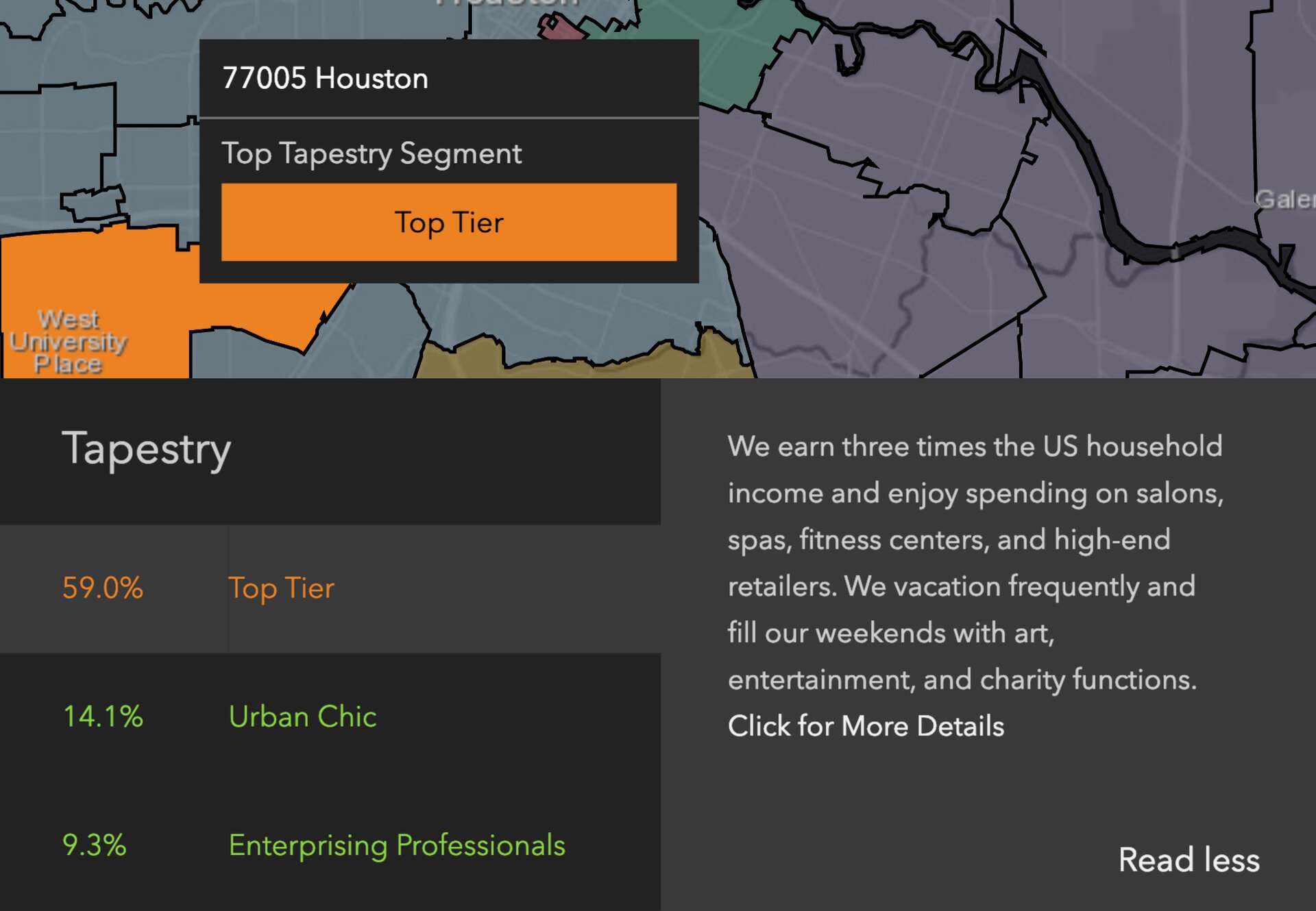 77005 Zip Code Map