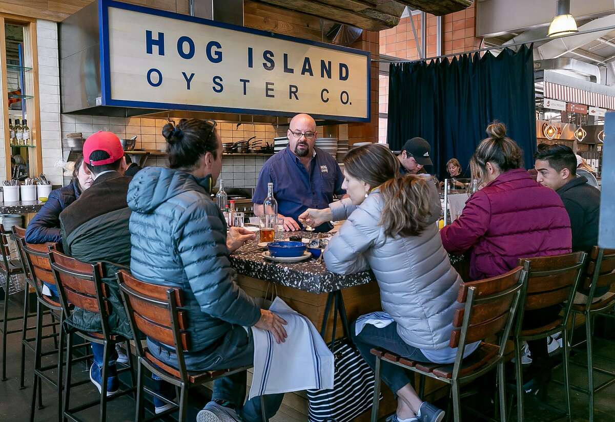 The Hog Island Oyster Company in the Oxbow Market in Napa, Calif. is seen on February 7th, 2019.