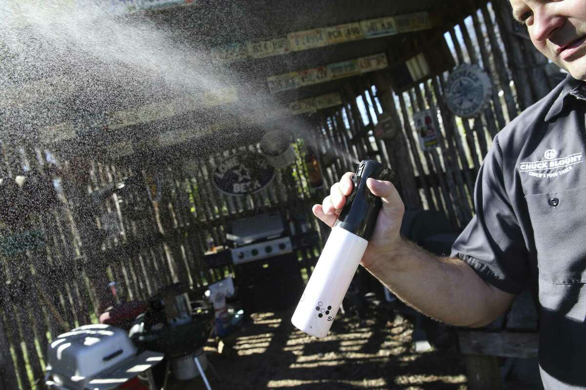 Instead of using a traditional cheap spray bottle for spritzing barbecue, upgrade with a salon-grade device that sprays a finer mist that doesn’t require as much hand motion.
