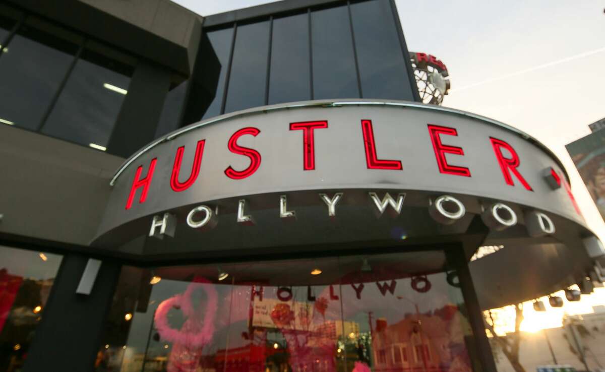 The Hustler Store on Sunset Boulevard in Hollywood on is seen in this 2017 photo. The store in San Antonio has begun offering curbside service.