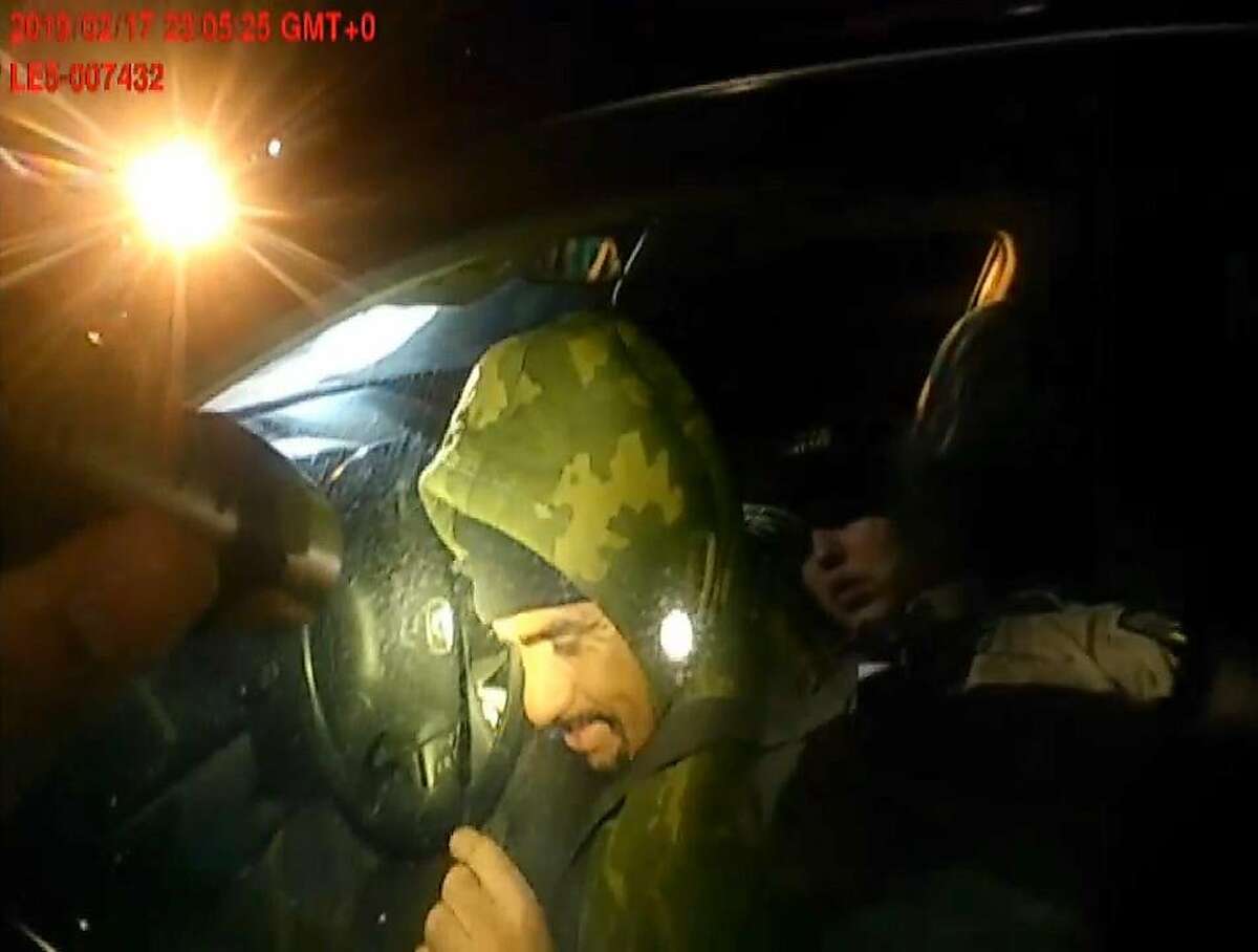 This image, captured by a Napa County Sheriff�s Department body camera, is from a video showing Deputy Riley Jarecki shooting and killing Javier Hernandez Morales on Feb. 17 after Hernandez Morales fired first. Jarecki was not injured. Hernandez Morales was pronounced dead at the scene.
