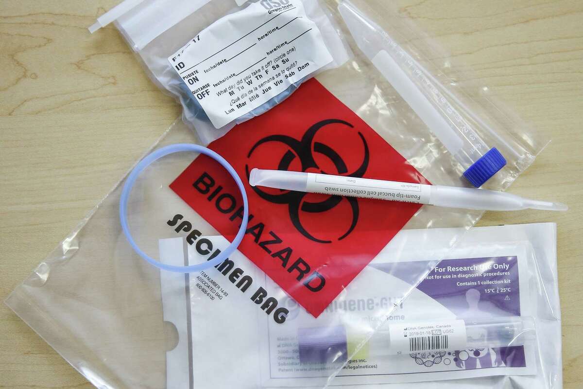 Baylor College of Medicine associate director for cancer prevention and population science Melissa Bondy and Dr. Cheryl Walker are using biological samples and special wristbands to determine what chemicals participants are coming into contact with in the wake of Hurricane Harvey for their Hurricane Harvey environmental health study Tuesday, Sept. 26, 2017 in Houston. ( Michael Ciaglo / Houston Chronicle)
