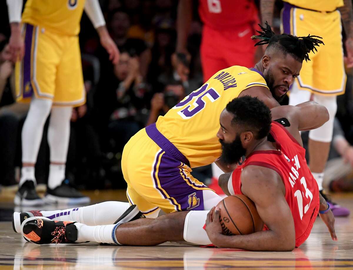 James Harden and the Rockets took another tumble against the Lakers on Thursday, their latest instance of squandering a blown lead this season.