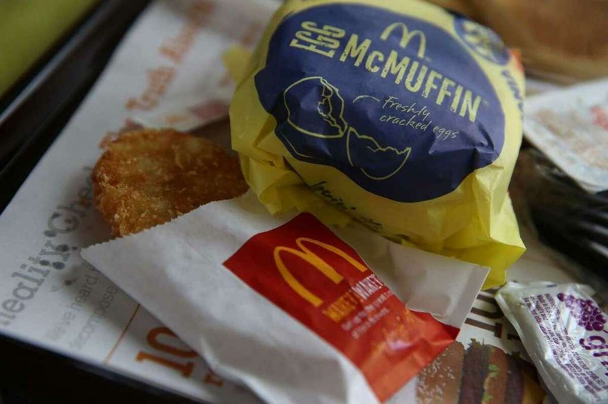 McDonald’s breakfast items. A Connecticut man who claims police mistook McDonald's hash browns for a cellphone while charging him with distracted driving is now embroiled in a court battle to prove his innocence.