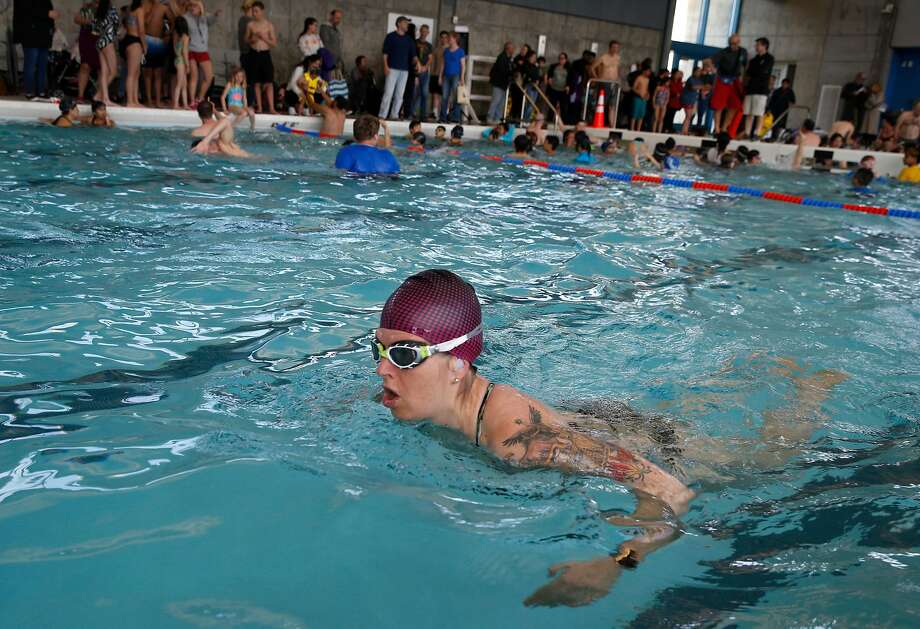 Hadar Aviran swims laps in the Balboa Park swimming pool last year. Photo: Paul Chinn / The Chronicle 2019