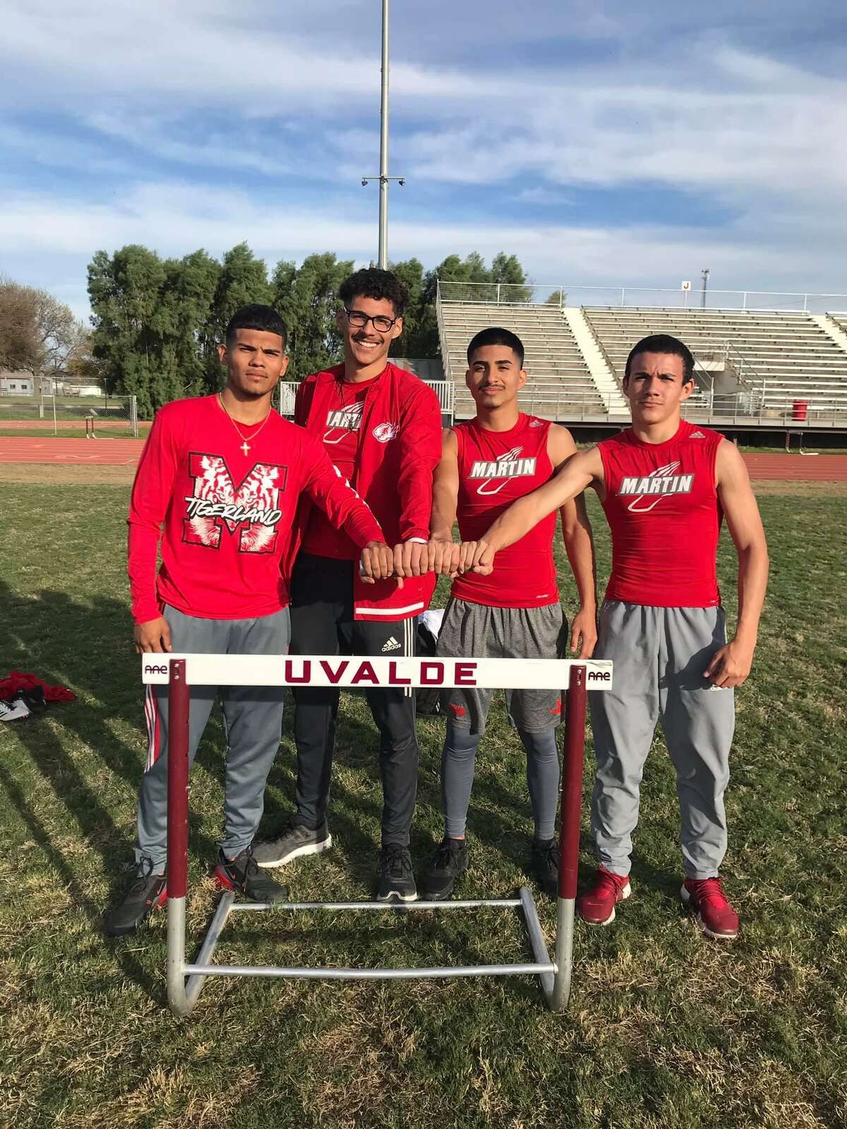 The Martin boys’ 4x400-meter relay team — Cesar Jimenez, Miguel Vasquez, Guillermo Navarro and Miguel Escamilla — remains undefeated this season as the Tigers won the event at the Uvalde meet this past weekend with a 3:32.