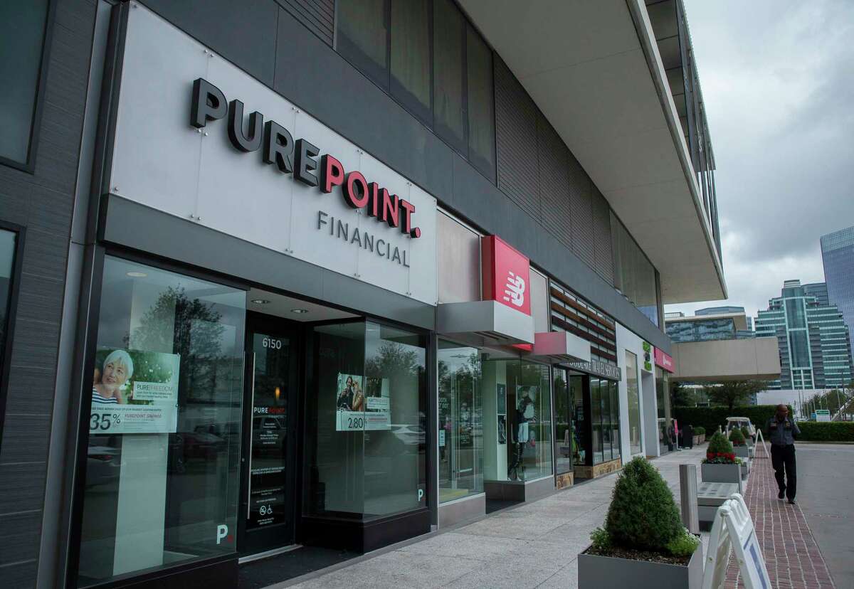PurePoint Financial Center in the Galleria area of Houston. The bank location does not hold any cash, does not retain tellers, doesn't offer checking accounts and doesn't make loans.