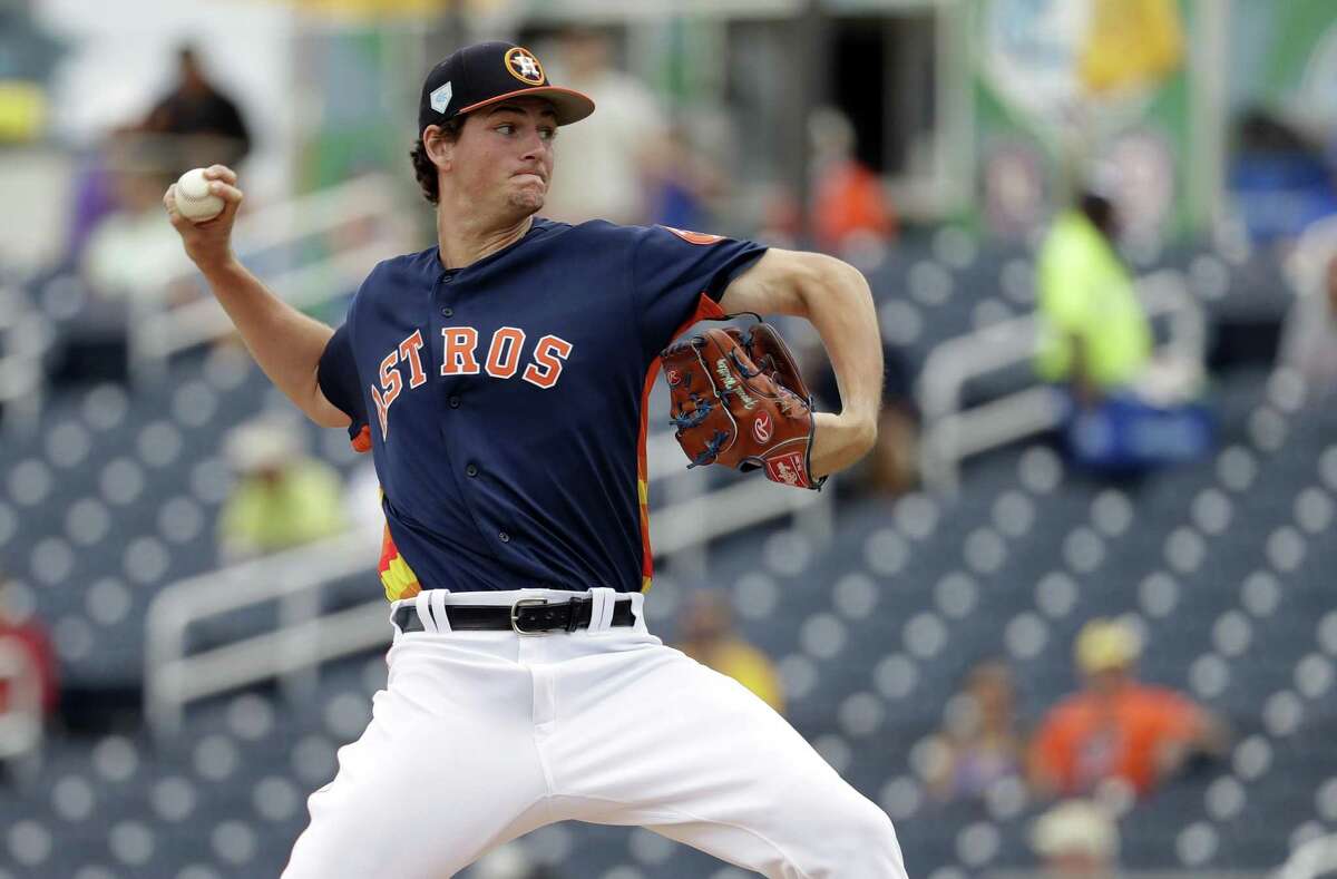PHOTOS: A look at the top prospects in the Astros' farm system Astros phenom Forrest Whitley used all five pitches in his arsenal during a two-inning outing on Feb. 24, with his fastball touching 96 mph.