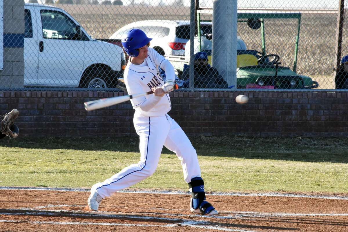 The Hale Center Owls baseball team powered 11 hits in the five-inning 13-3 win over the Clarendon Broncos on Monday in Hale Center.