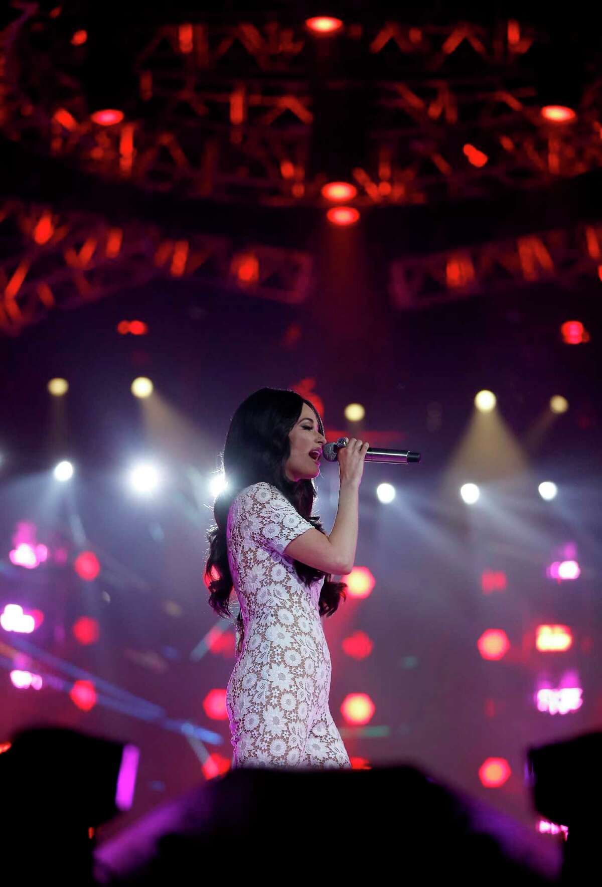 Kacey Musgraves performs during the Houston Livestock Show and Rodeo at NRG Stadium, Monday, Feb. 25, 2019, in Houston.