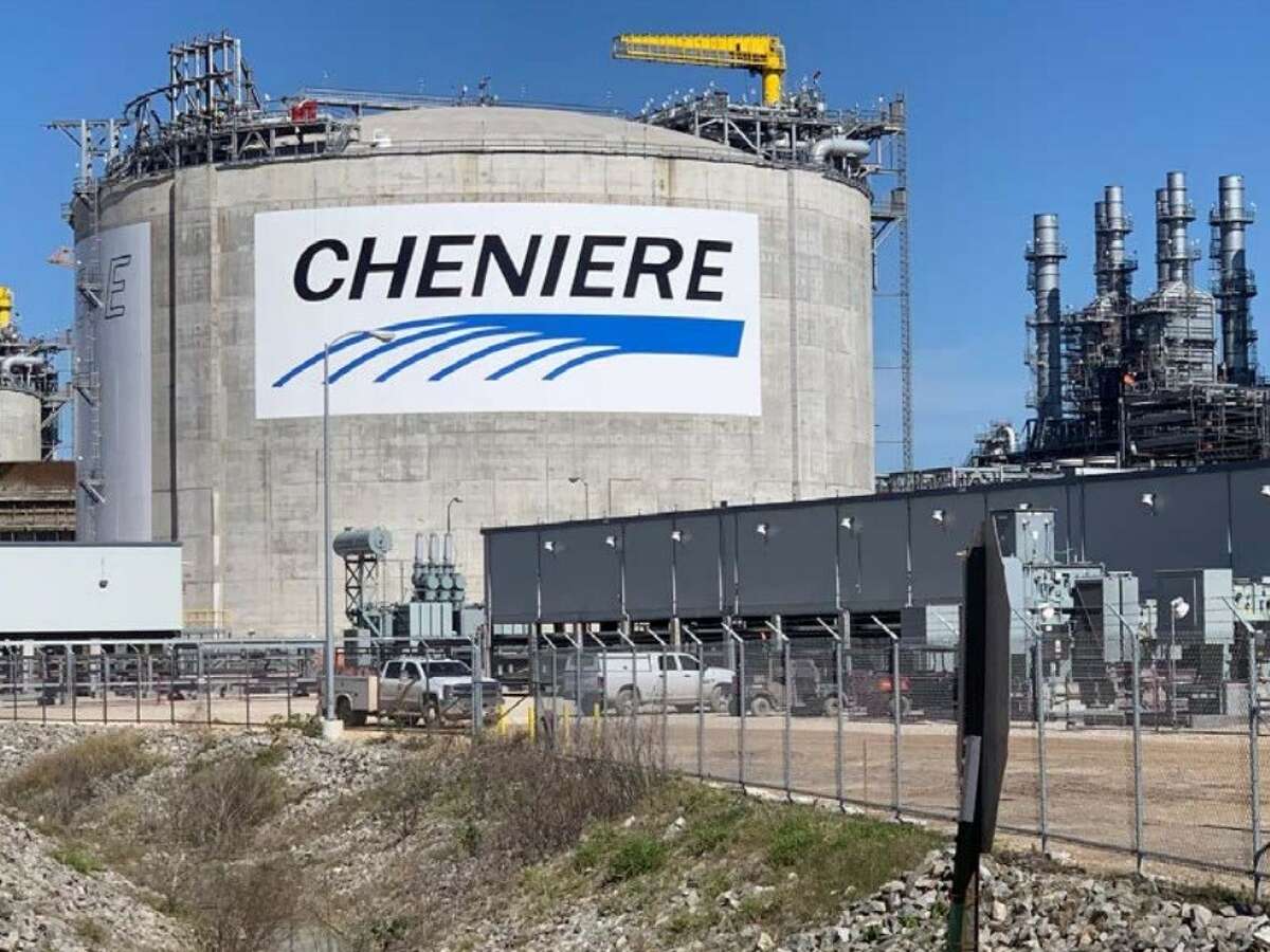 A storage tank at Cheniere Energy's Corpus Christi LNG export terminal. The Houston liquefied natural gas company closed 2018 with a $473 million profit as LNG exports continue to grow.