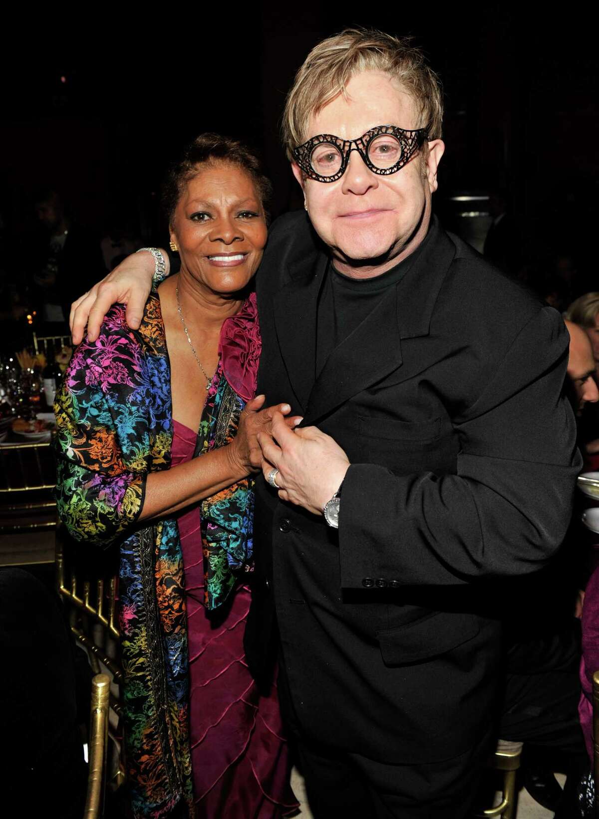 Best Elton Collaborators In the studio, Elton recorded No. 1 hits with John Lennon ("Whatever Gets You Thru the Night"), Neil Sedaka ("Bad Blood") and 1980s soul-pop royalty, including Dionne Warwick, Gladys Knight and Stevie Wonder (the AIDS-benefiting "That's What Friends Are For"). A live duet with George Michael on "Don't Let the Sun Go Down on Me" also hit the top of the charts.