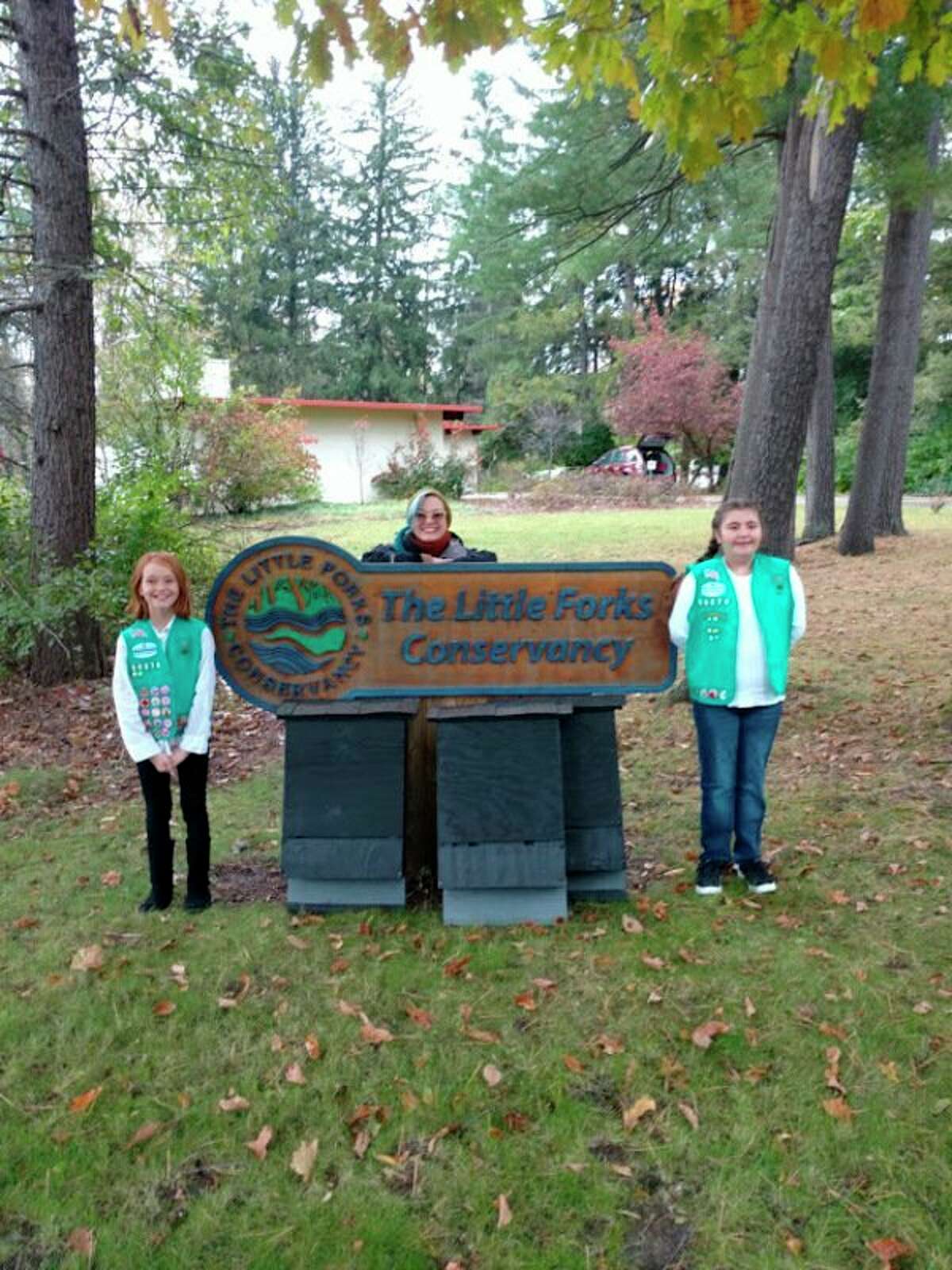 Haylee Yorks and Avaya Ortwien from Sanford Girl Scout Troop 50374 and their Bronze Award Project. (Photo provided)