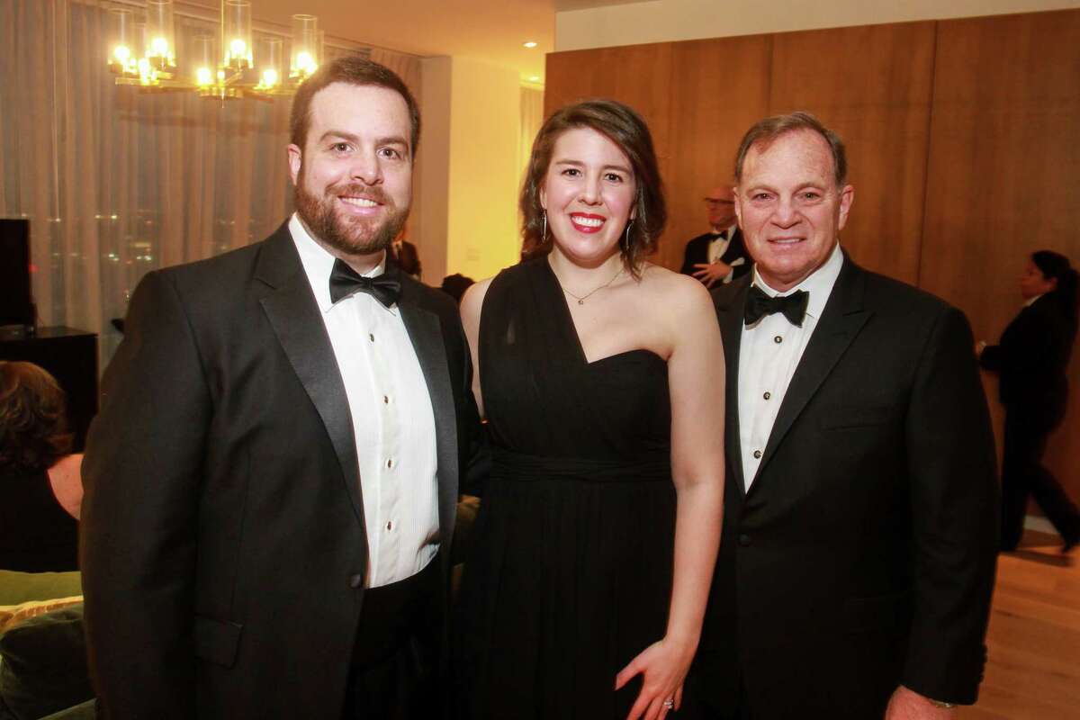 Asher and Cara Schusterman, from left, with Dr. Mark Schusterman at the Ars Lyrica gala at the Hotel Alessandra.