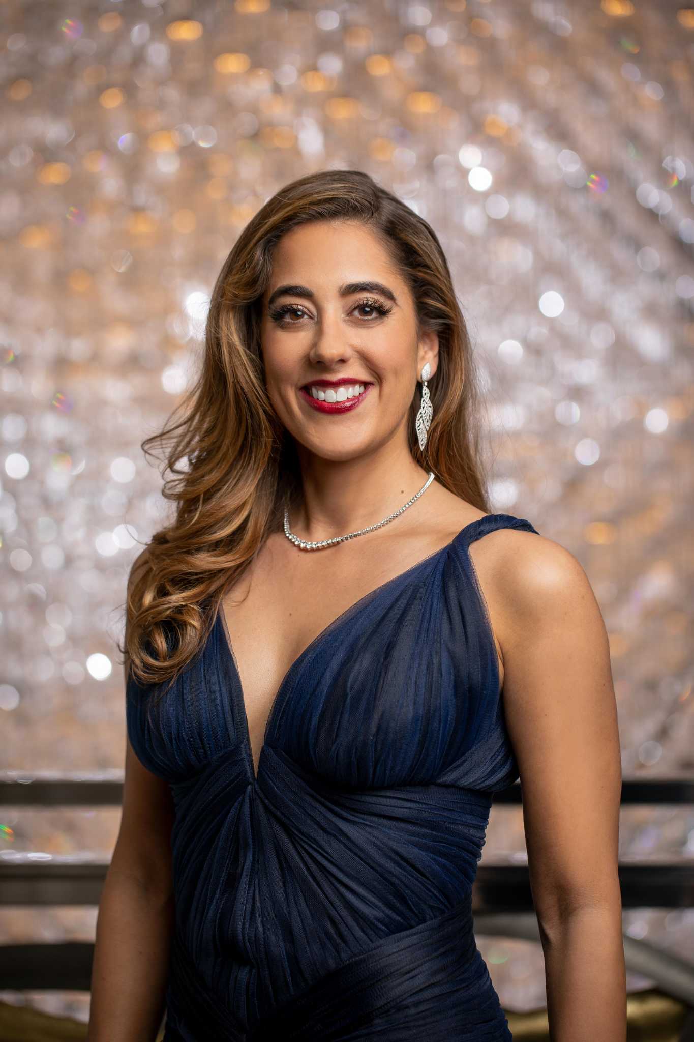 Best Dressed honoree Kristina Somerville, an Aggie, skillfully manages