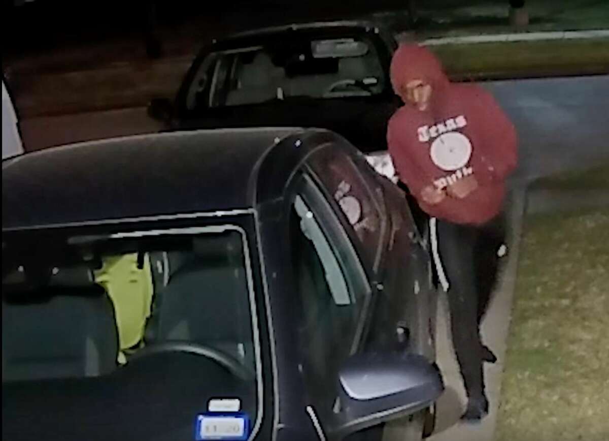 Detectives are searching for three suspects accused of trying to break into several cars in northwest Harris County on Sunday, Feb. 24, 2019.