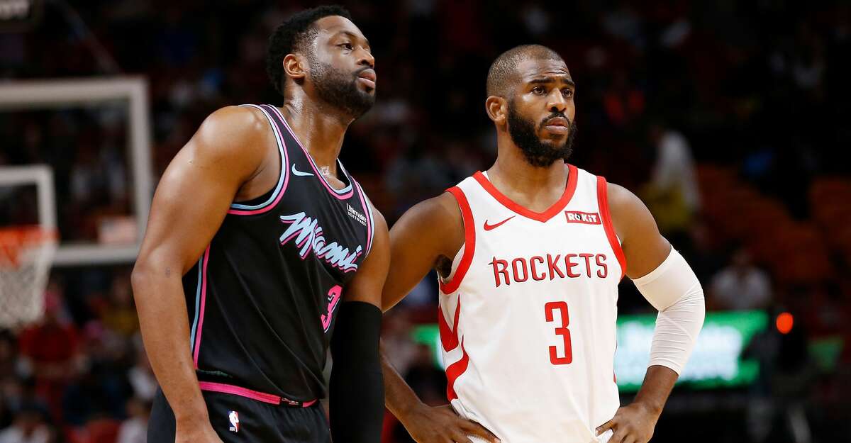 PHOTOS: Rockets game-by-game Dwyane Wade #3 of the Miami Heat and Chris Paul #3 of the Houston Rockets look on during the first half at American Airlines Arena on December 20, 2018 in Miami, Florida. (Photo by Michael Reaves/Getty Images) Browse through the photos to see how the Rockets have fared in each game this season.