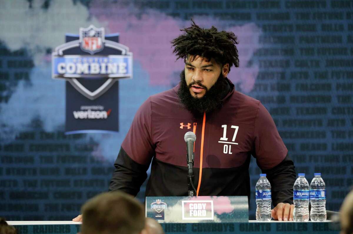 PHOTOS: 2018 NFL combine winners and losers  Oklahoma offensive lineman Cody Ford speaks during a press conference at the NFL football scouting combine, Thursday, Feb. 28, 2019, in Indianapolis. (AP Photo/Darron Cummings)  >>>Look back at the winners and losers from last year's NFL scouting combine ... 