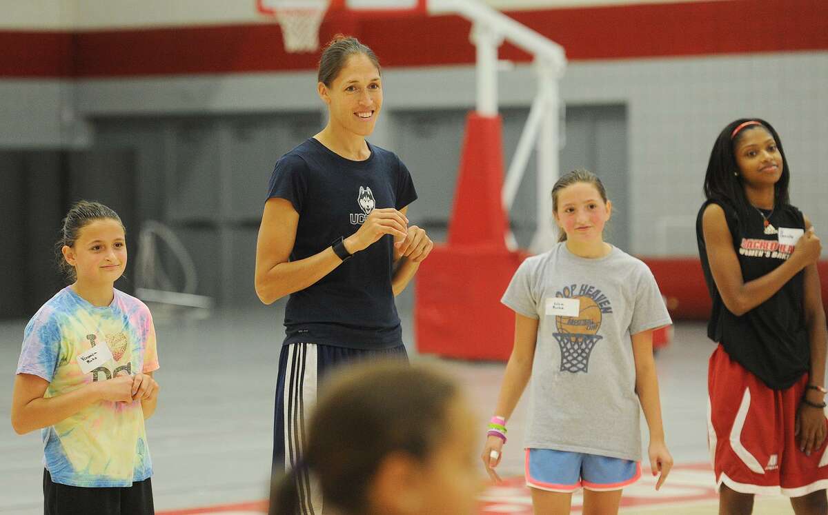 Rebecca Lobo's Clinic Against Cancer basketball clinic for girls at Sacred Heart University in Fairfield on August 9, 2015. All of the proceeds will benefit the Connecticut Sports Foundation Against Cancer.