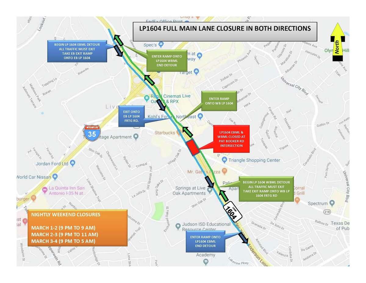 Weekend Traffic Closures On San Antonio’s Northeast Side To Gum Up Loop ...