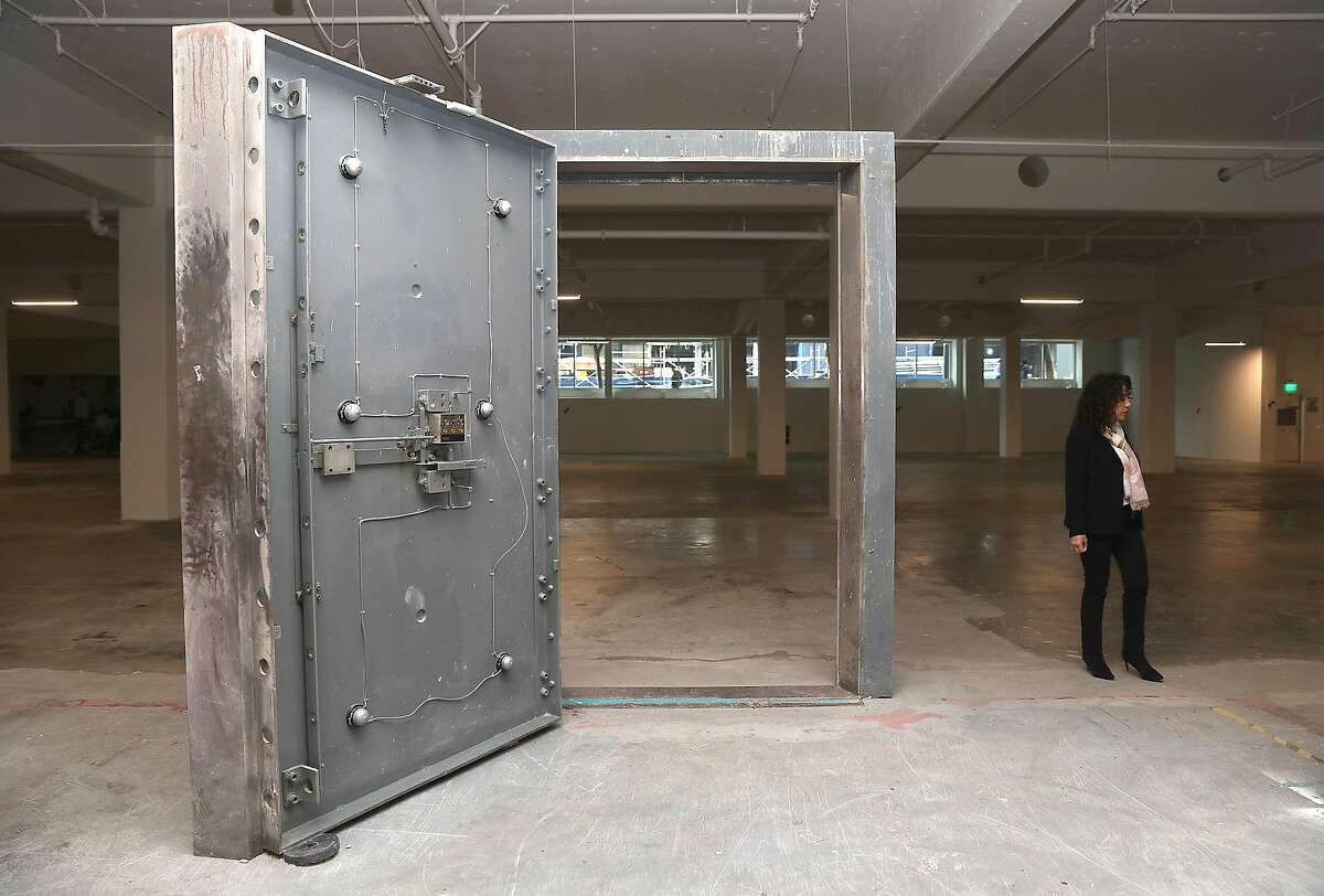 The former underground bank vault seen at 1455 Market St. is being converted into office space on Tuesday, Feb. 26, 2019, in San Francisco, Calif.