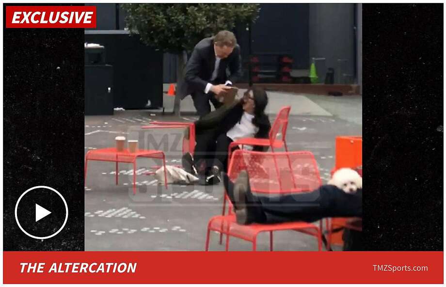 A screen shot of TMZSports.com claims to show President San Francisco Giants President Larry Baer in a physical altercation with his wife, Pamela, on Friday, March 1, 2019 in San Francisco, California. Photo: TMZSports.com
