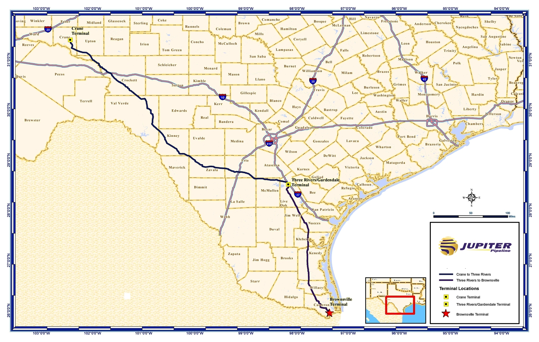 Jupiter extends open season on Permian Basin to Brownsville pipeline