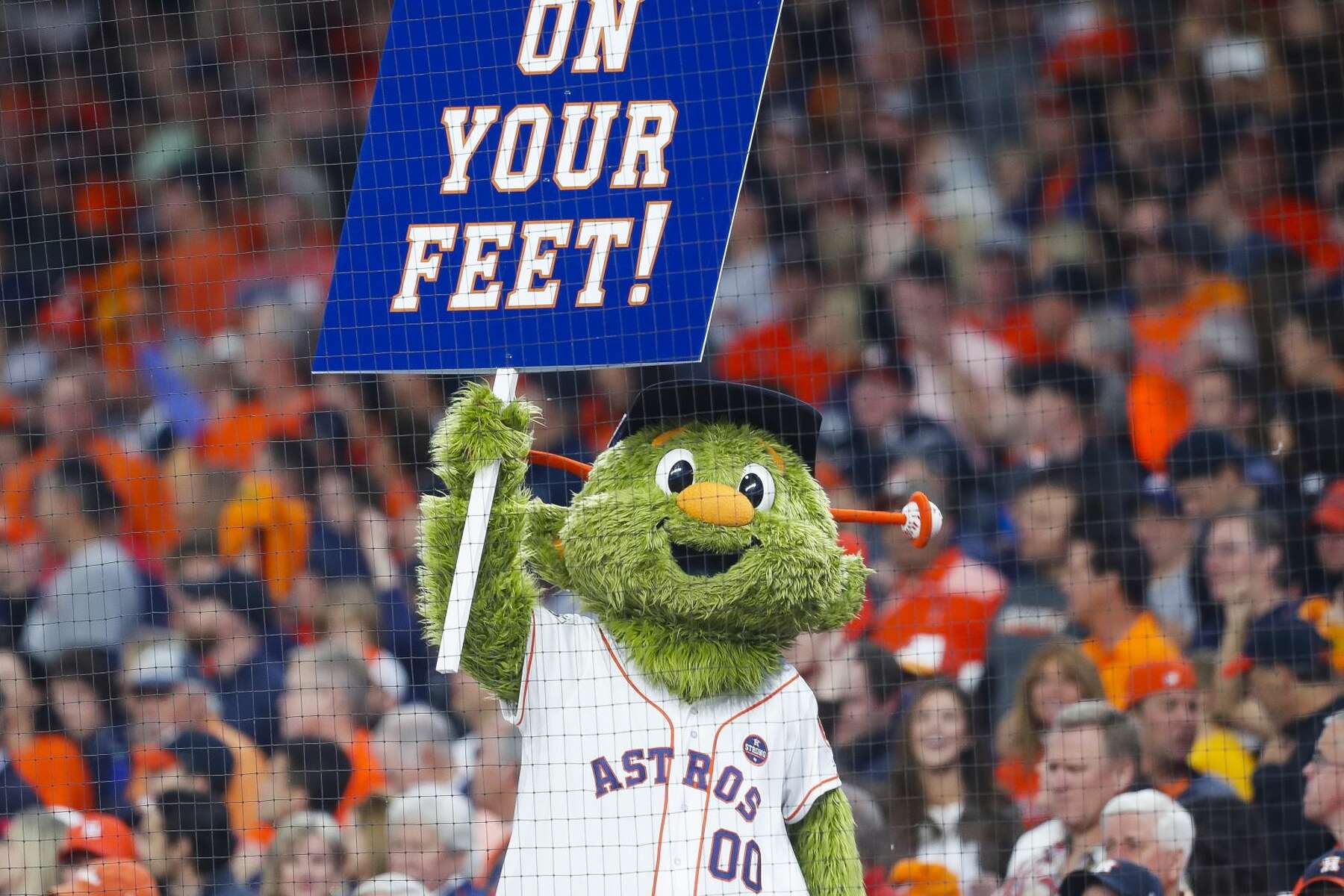 Astros mascot Orbit appears at Florida Panthers game