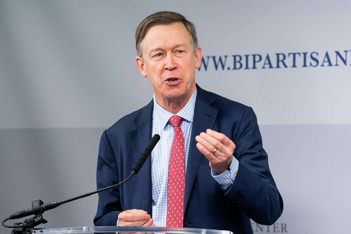 John Hickenlooper, Governor of Colorado, speaks at the Restoring Our Democracy program at the Bipartisan Policy Center on APril 17, 2018 in Washington, D.C. (Michael Brochstein/Sipa USA/TNS)