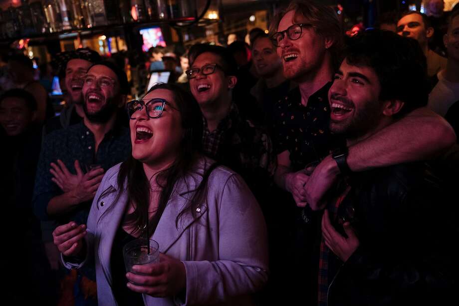 Spectators watch the "RuPaul's Drag Race" Season 11 during a premiere party at the The Lookout hosted by Honey Mahogany and Sister Roma in San Francisco, Calif., on Thursday, Feb. 28, 2019. Photo: Mason Trinca / Special To The Chronicle