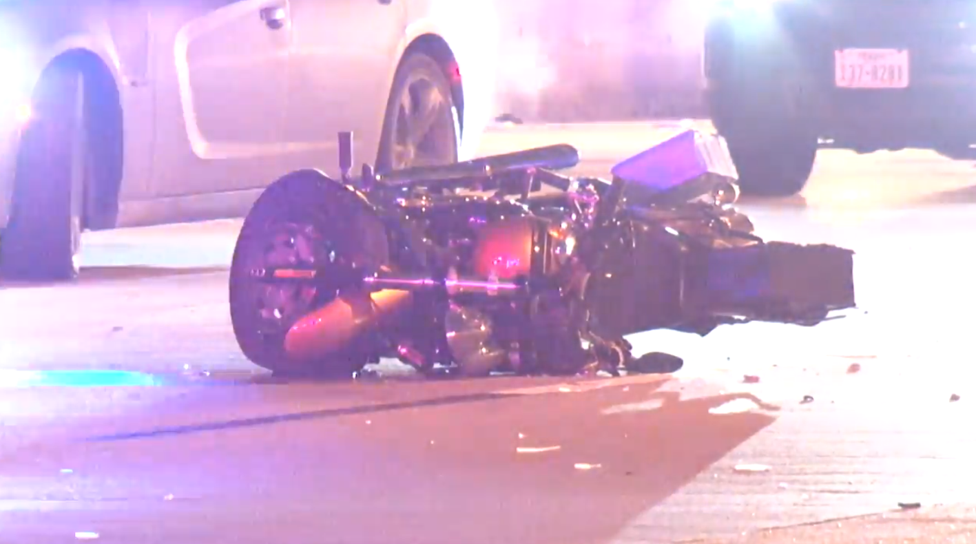 Motorcyclist in critical condition after crashing into flatbed truck in