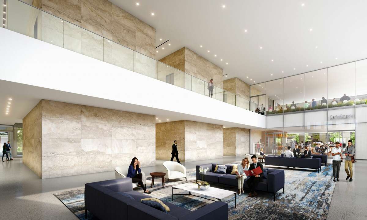 The renovations will include a new two-story lobby at Two Allen Center.