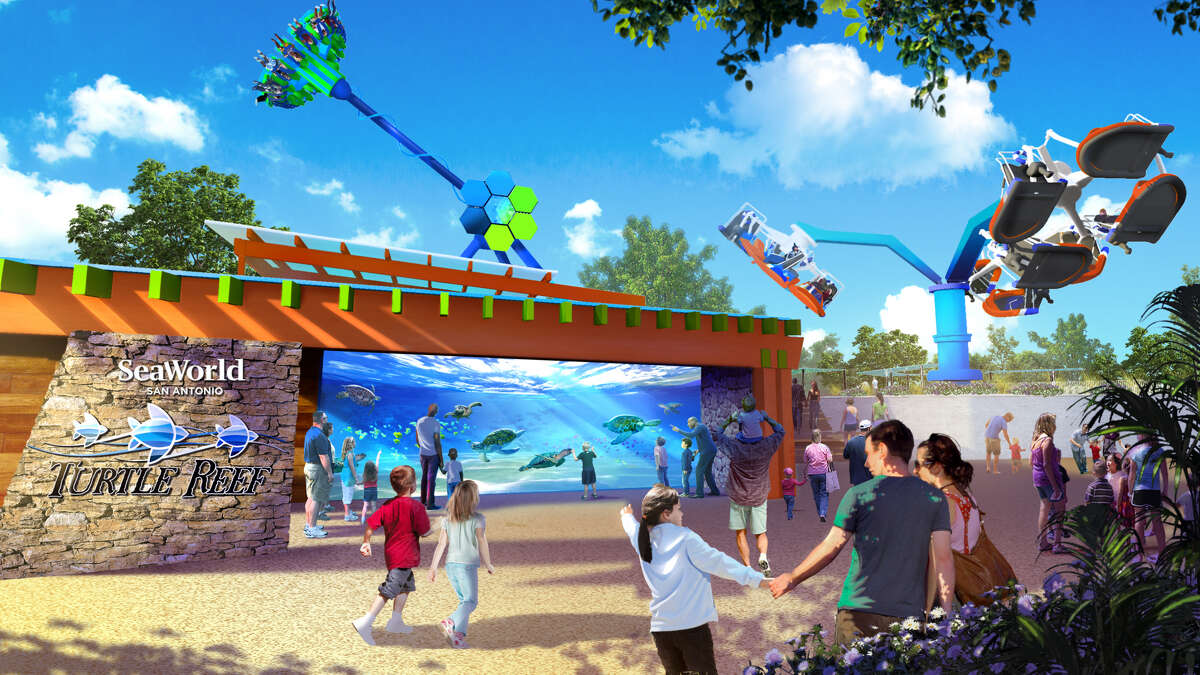Set to open later this spring, one of Sea World San Antonio's new three experiences is Turtle Reef, an interactive sea turtle attraction.
