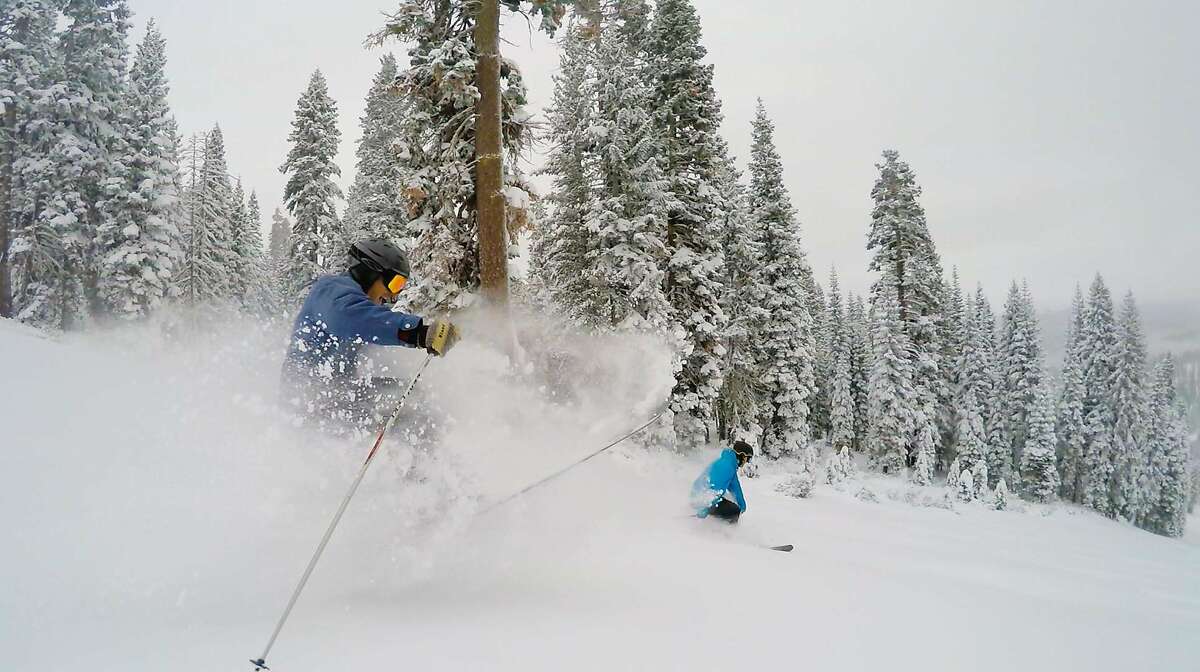 Skier shreds the pow at Tahoe. It will be a white Christmas at Northstar at Tahoe, courtesy of early December storms that has given the ski resort a 28-inch base. This week Northstar was operating 13 of 20 lifts.
